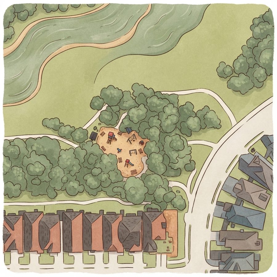 Illustrated map of Mini Groves