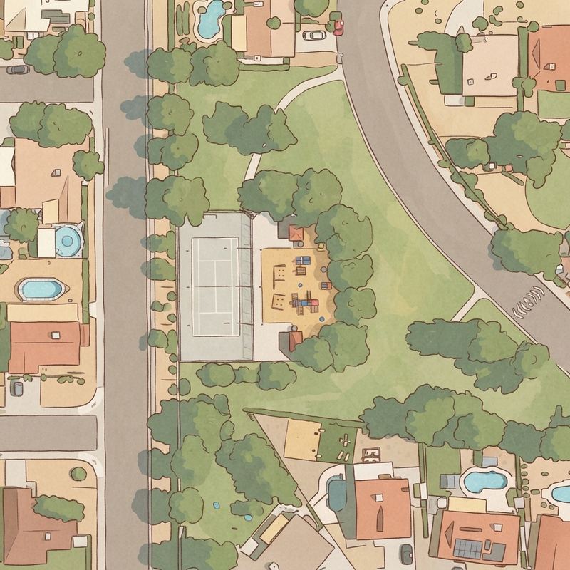 Illustrated map of Miniparque