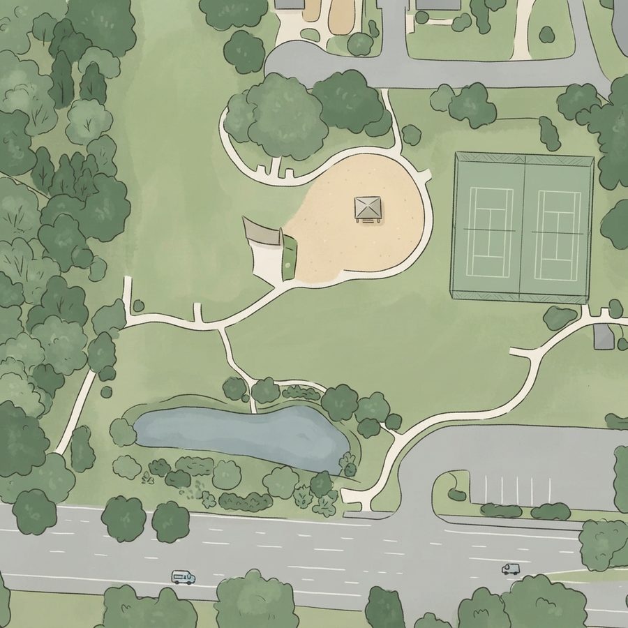 Illustrated map of Minnehaha Park
