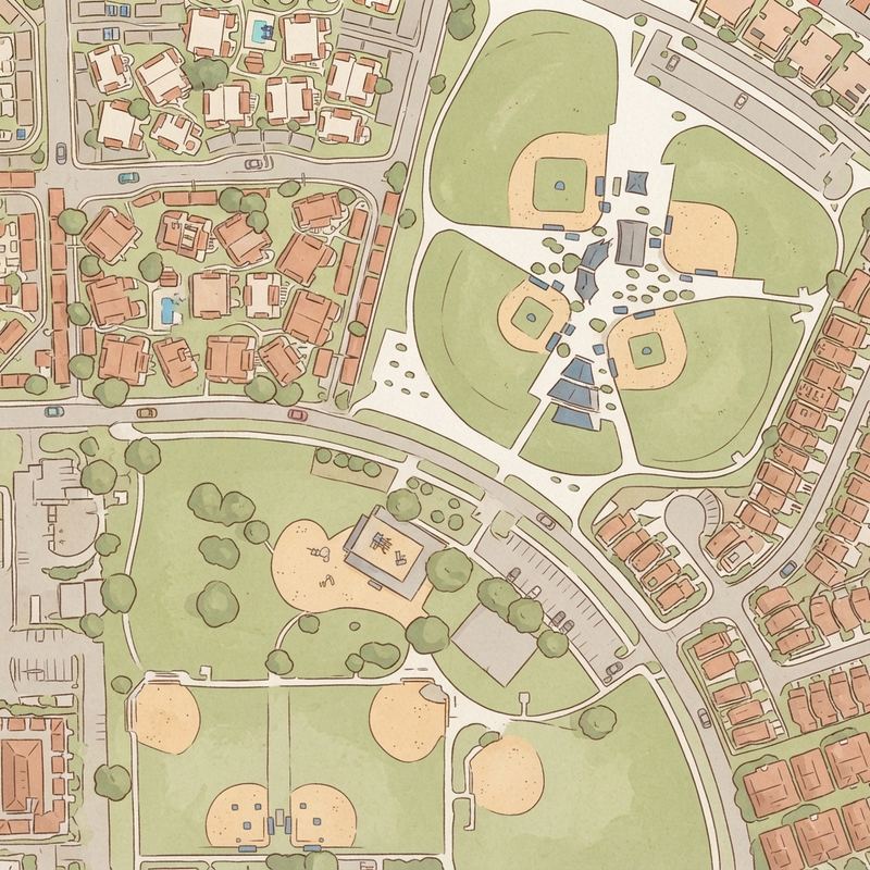 Illustrated map of Mira Mesa Community Park North