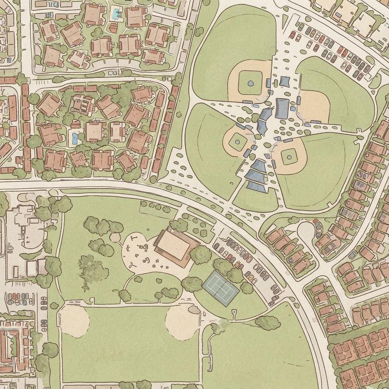 Illustrated map of Mira Mesa Park
