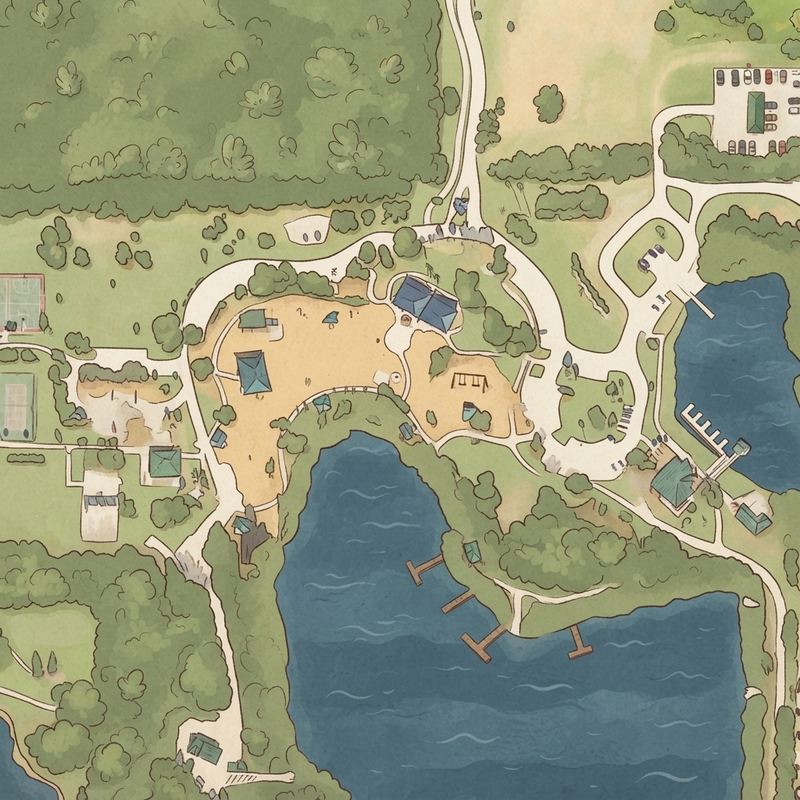 Illustrated map of Miracle Playground