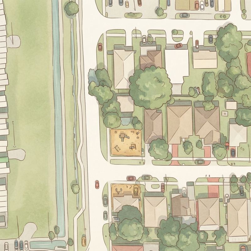 Illustrated map of Miramar 19th Street Park