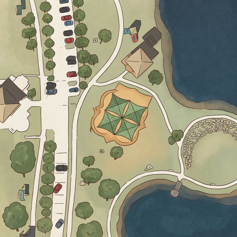 Illustrated map of Miramar Regional Park