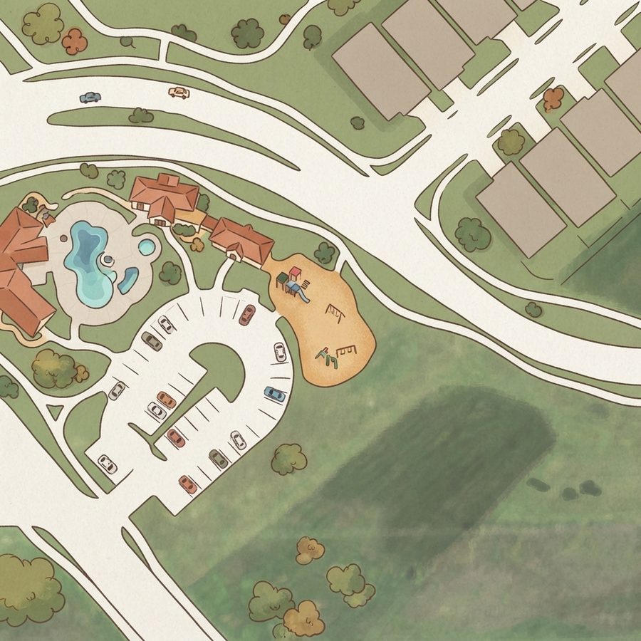 Illustrated map of Miramesa Club