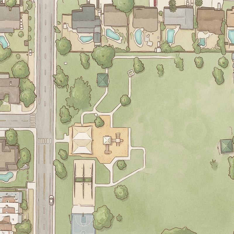 Illustrated map of Mission Park