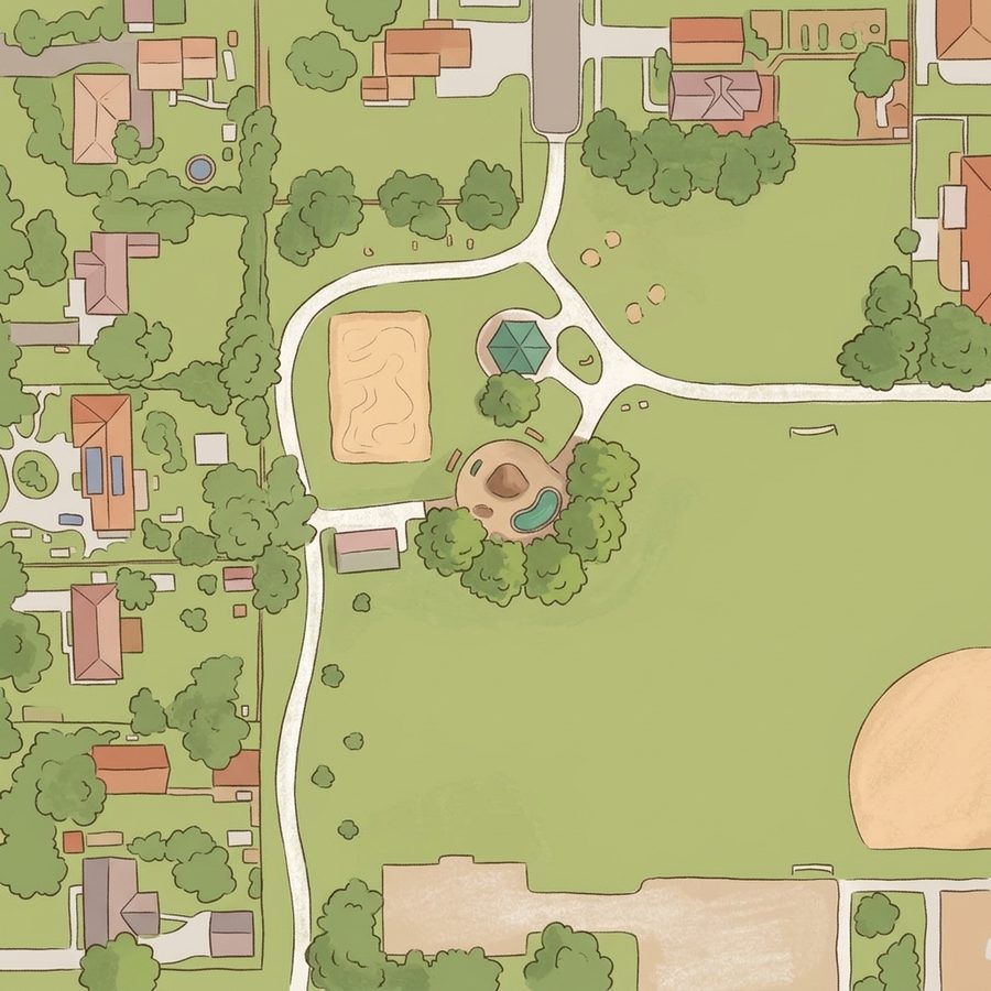 Illustrated map of Molholm Park