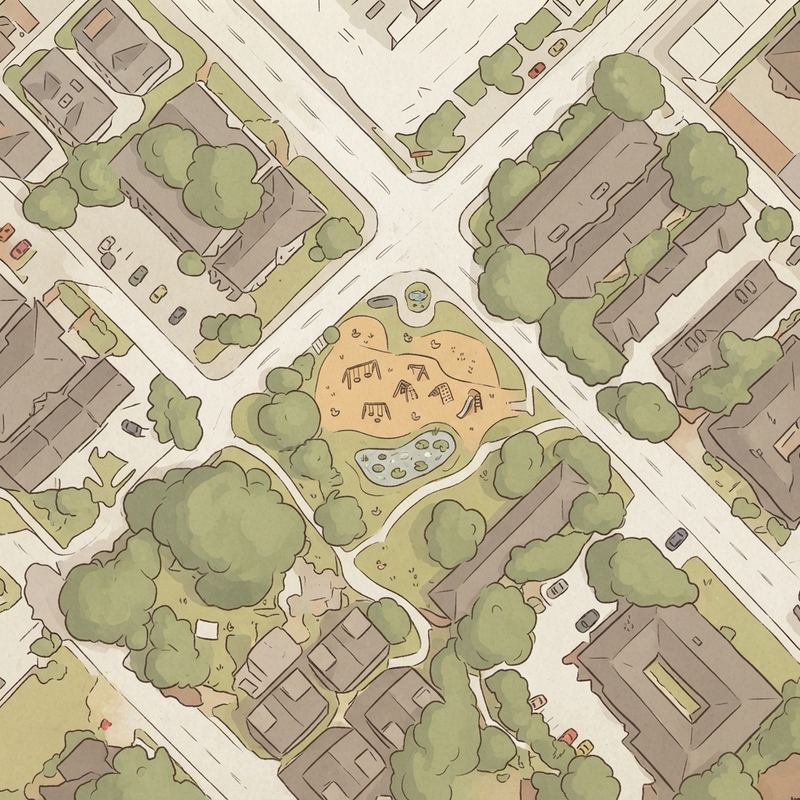 Illustrated map of Monarch Park