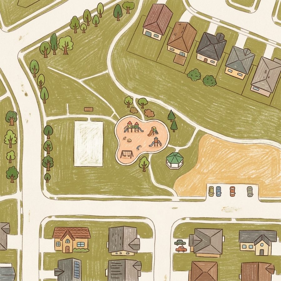 Illustrated map of Monkey bar park