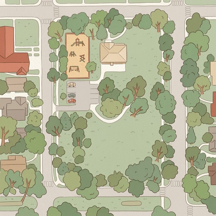 Illustrated map of Montclair Park