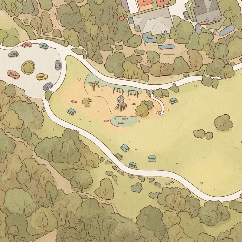 Illustrated map of Montclair Park