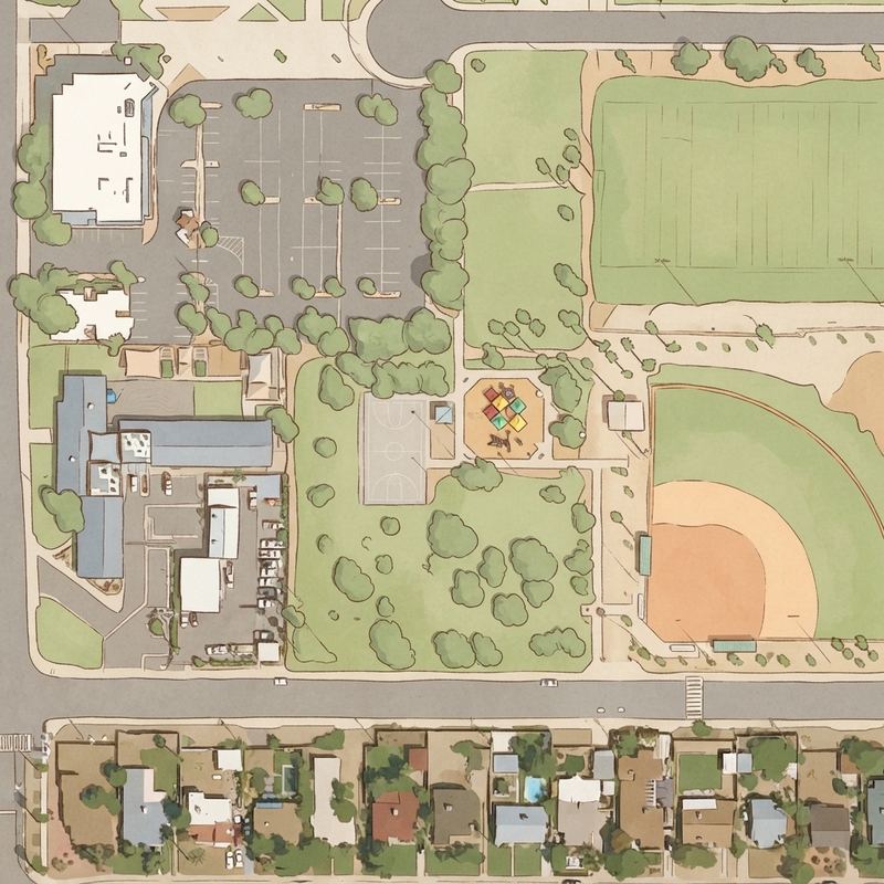 Illustrated map of Monterey Park