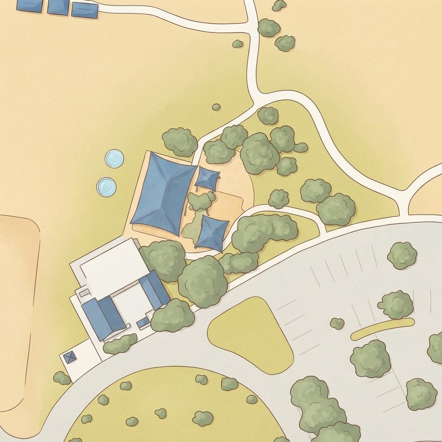 Illustrated map of Monterrey Park Playgrounds