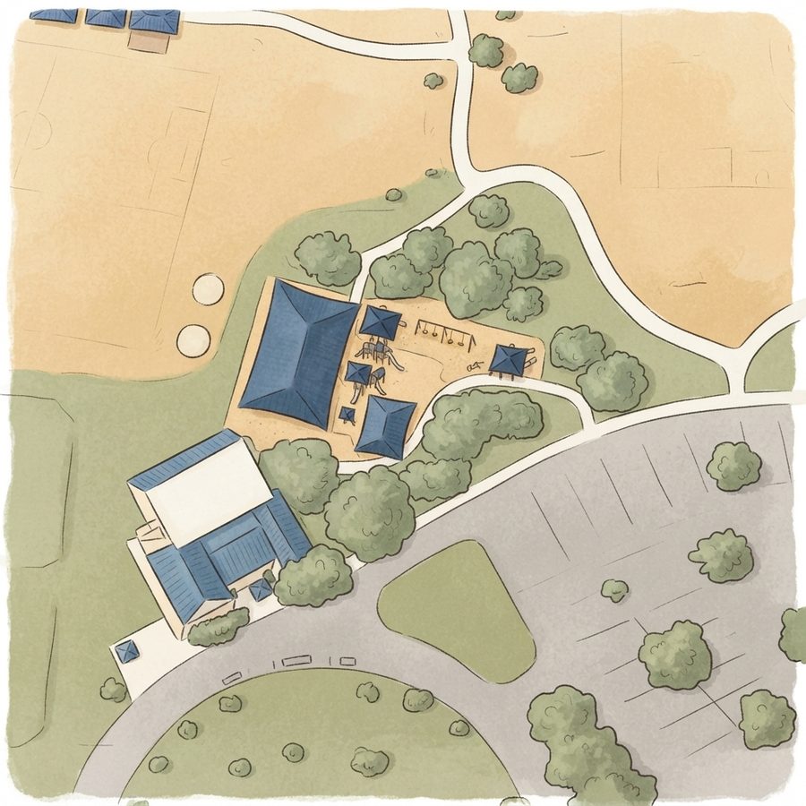 Illustrated map of Monterrey Park