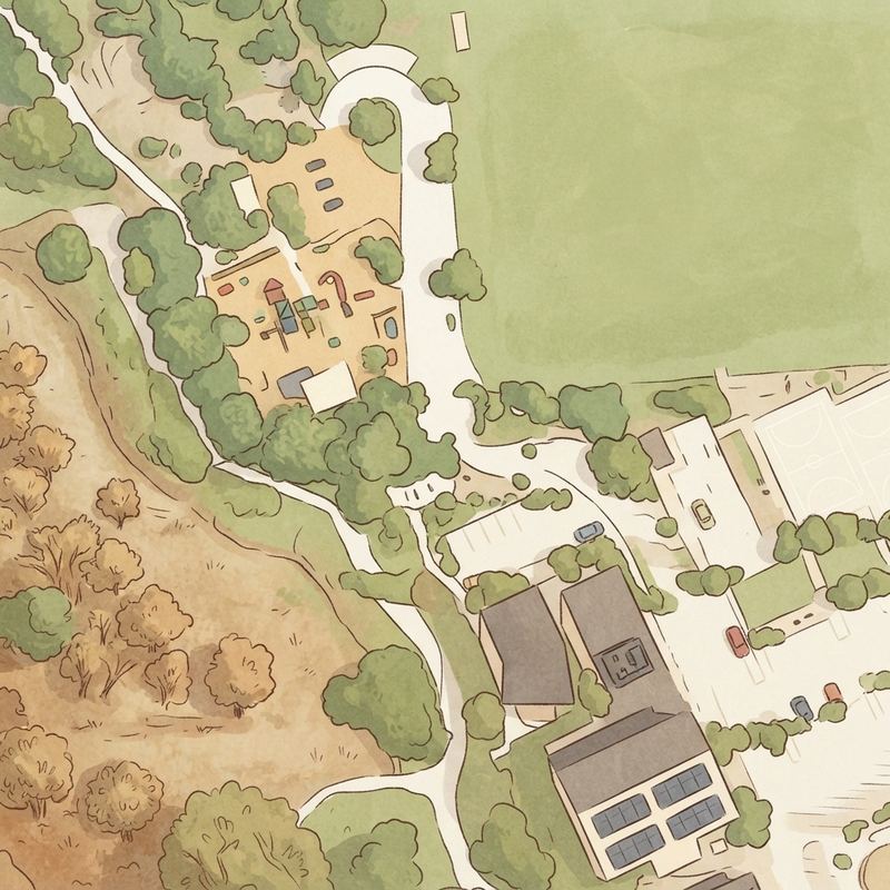 Illustrated map of Montevalle Park
