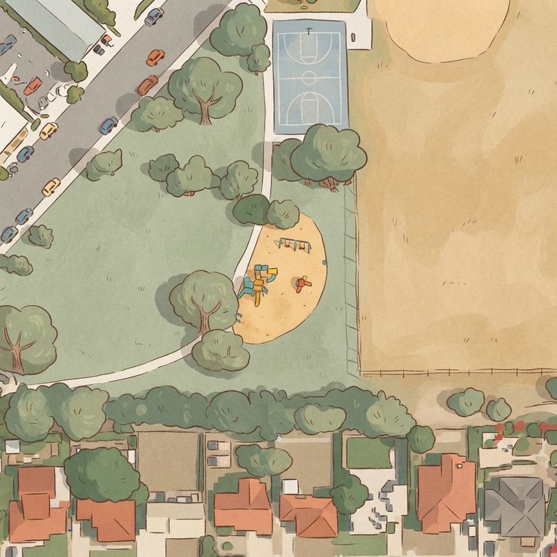 Illustrated map of Montezuma Park