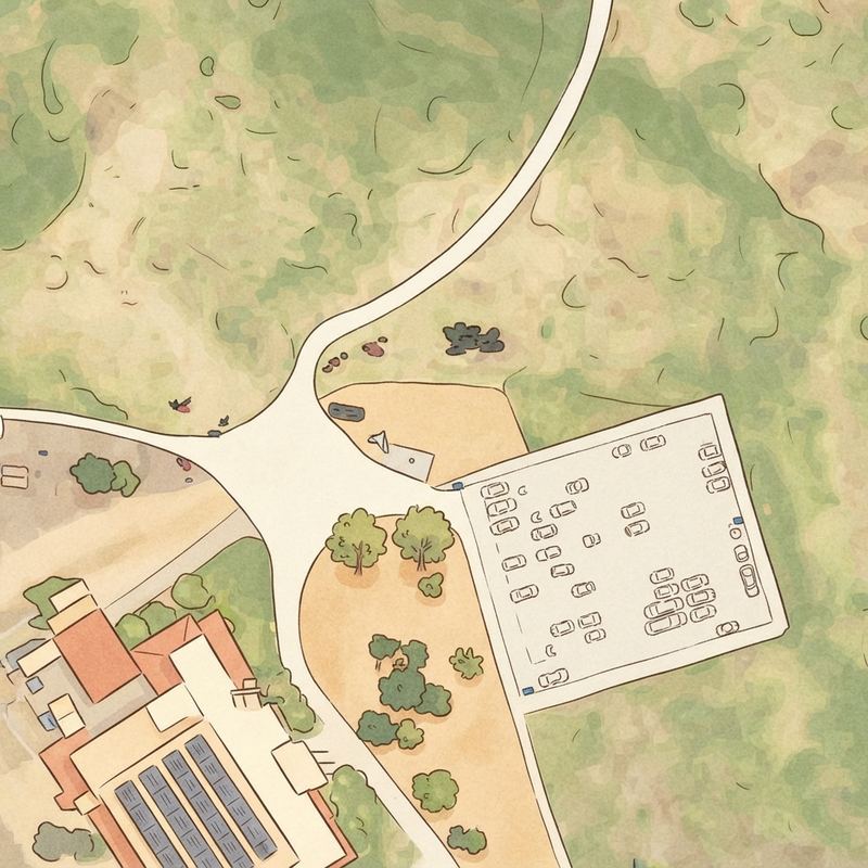 Illustrated map of Montgomery-Waller Community Park