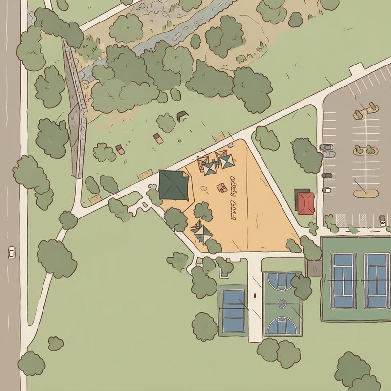 Illustrated map of Moon Valley Park