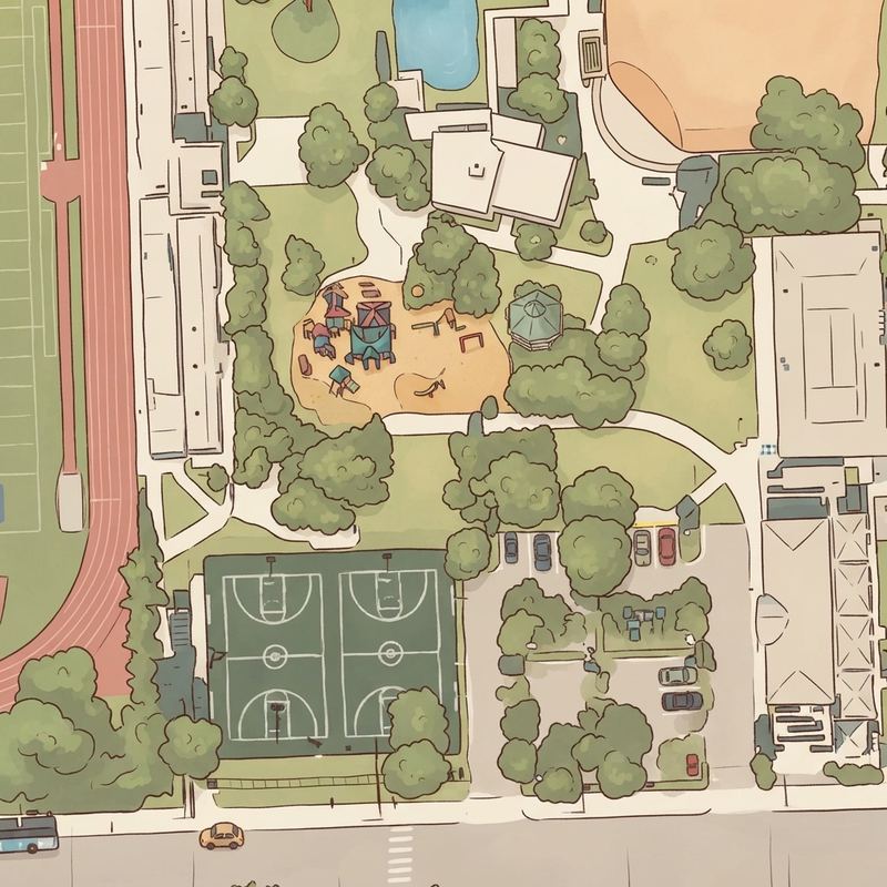 Illustrated map of Moore Park