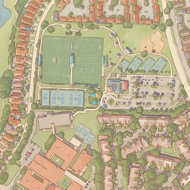 Illustrated map of Morgan Levy Park