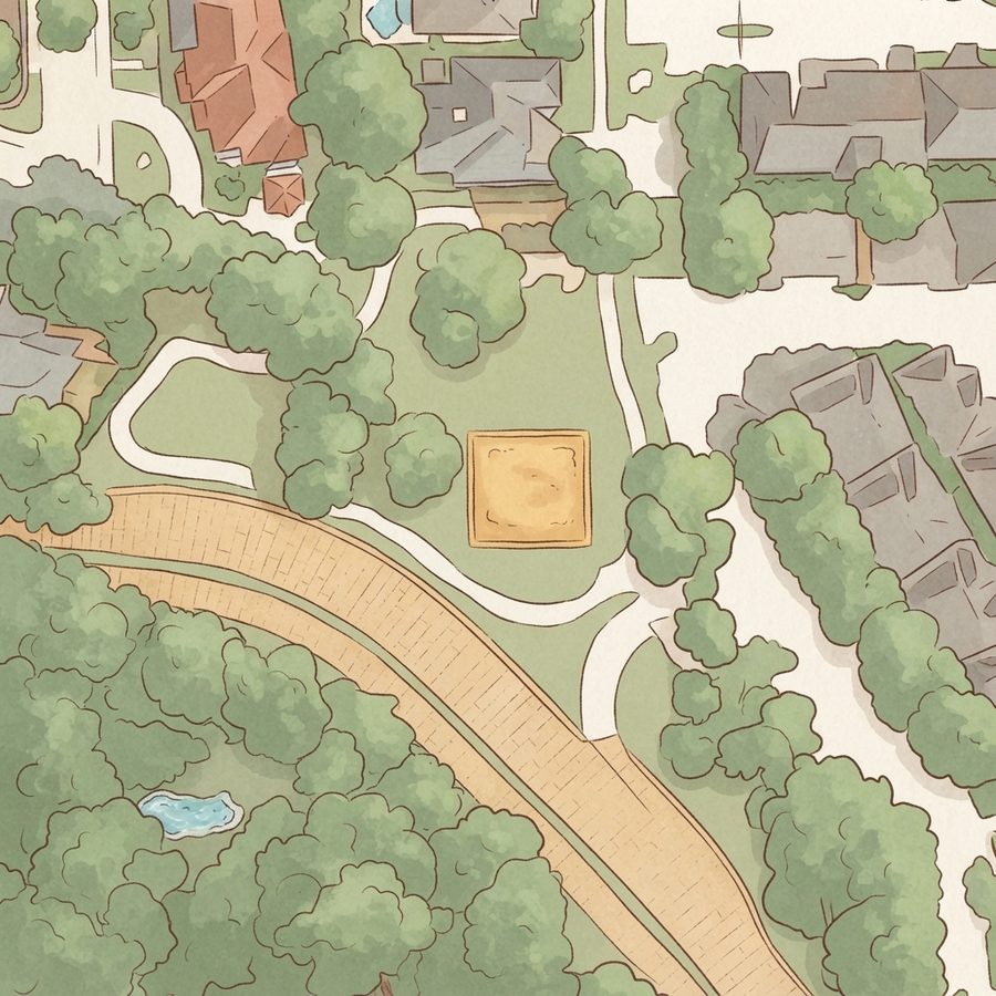Illustrated map of Moritz Pech Family Park
