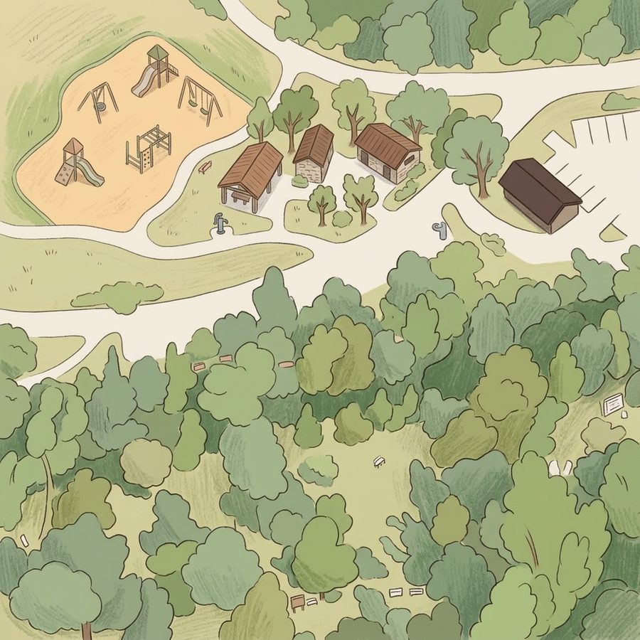 Illustrated map of Morrison Park
