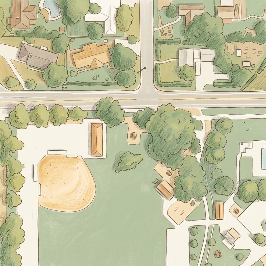 Illustrated map of Morse Park