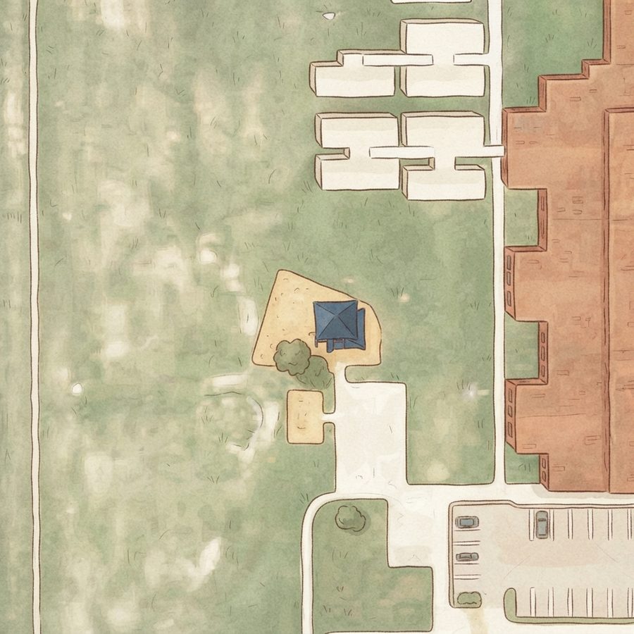 Illustrated map of Morton Ranch Playground