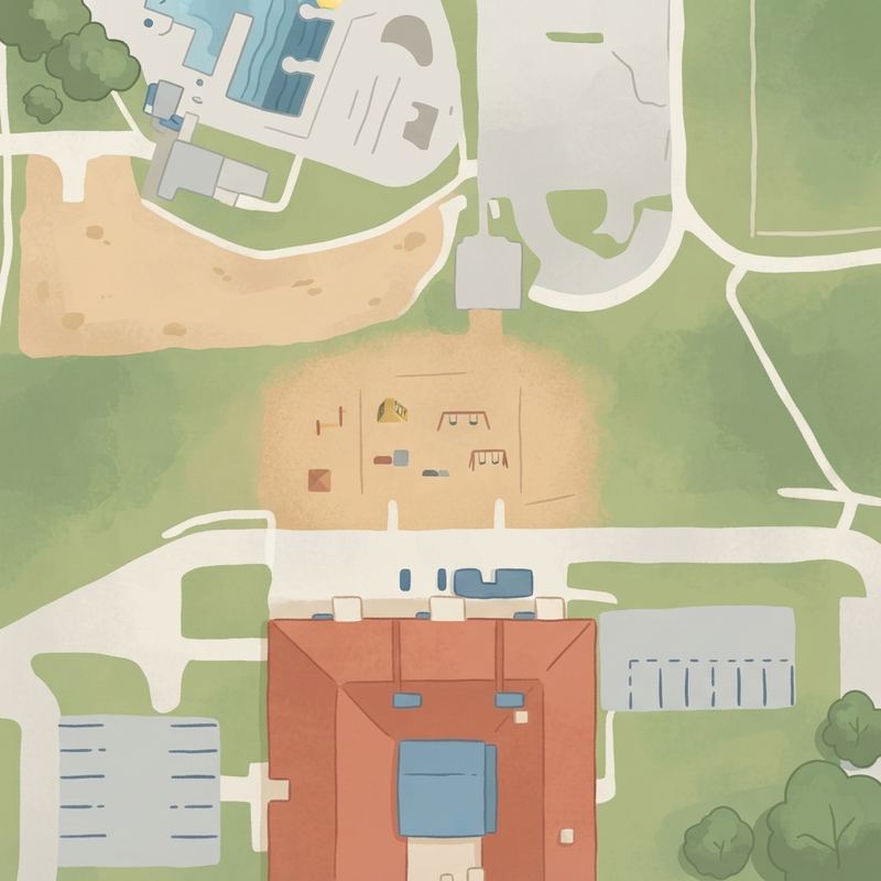 Illustrated map of Moseley Park