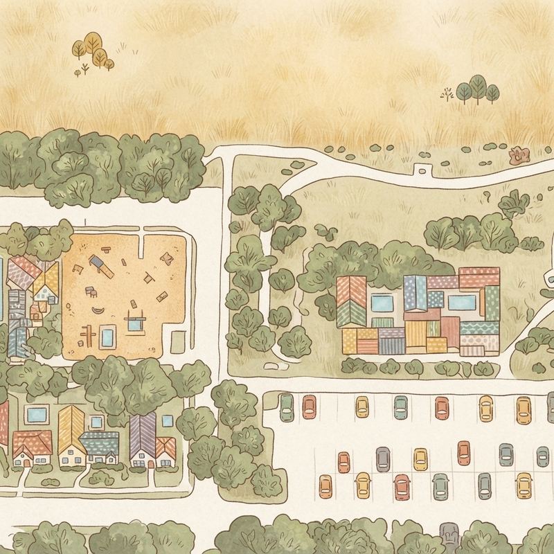 Illustrated map of Moss Glen Park