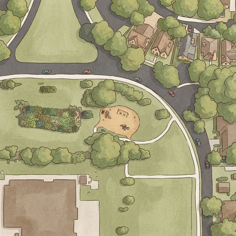 Illustrated map of Moss Park