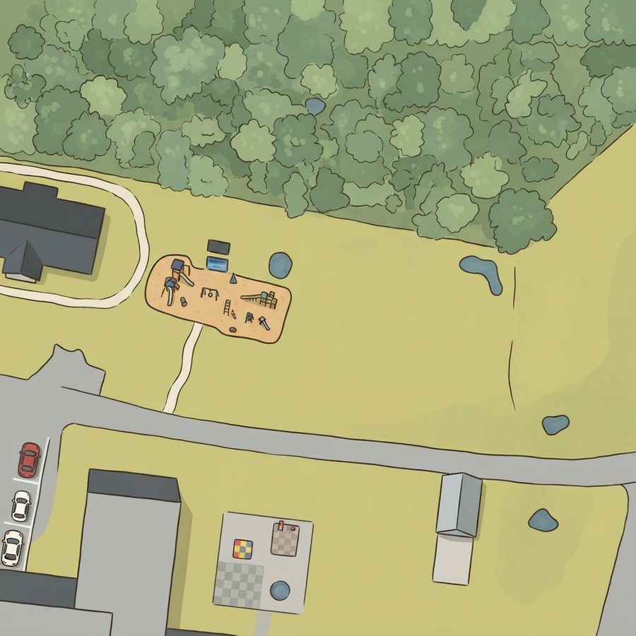 Illustrated map of Mount Juliet Bark Park
