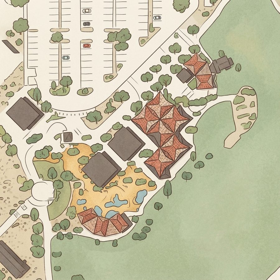 Illustrated map of Mountain's Edge Regional Park