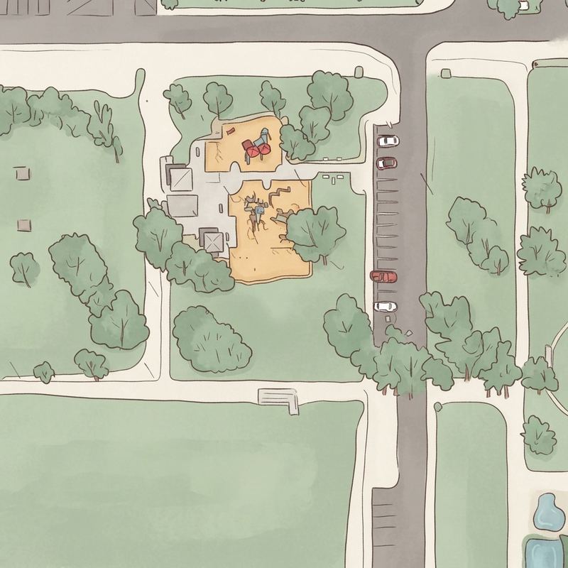 Illustrated map of Mountain View Park