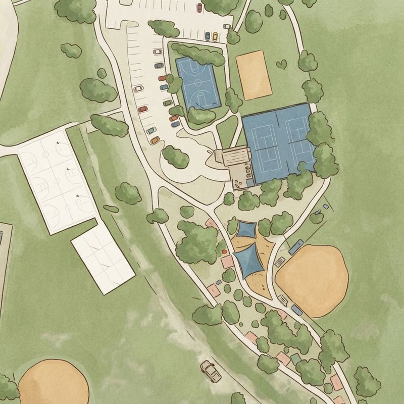 Illustrated map of Mountain View Park Playground