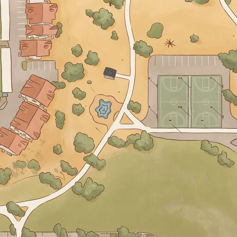 Illustrated map of Mountain Vista Park