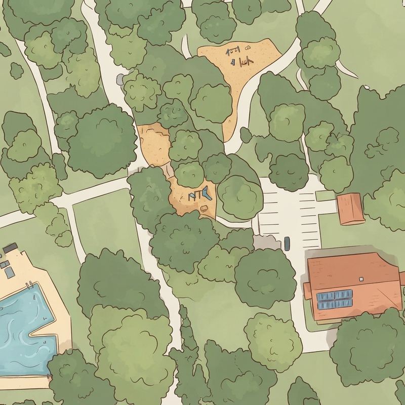 Illustrated map of Mozley Park Playground