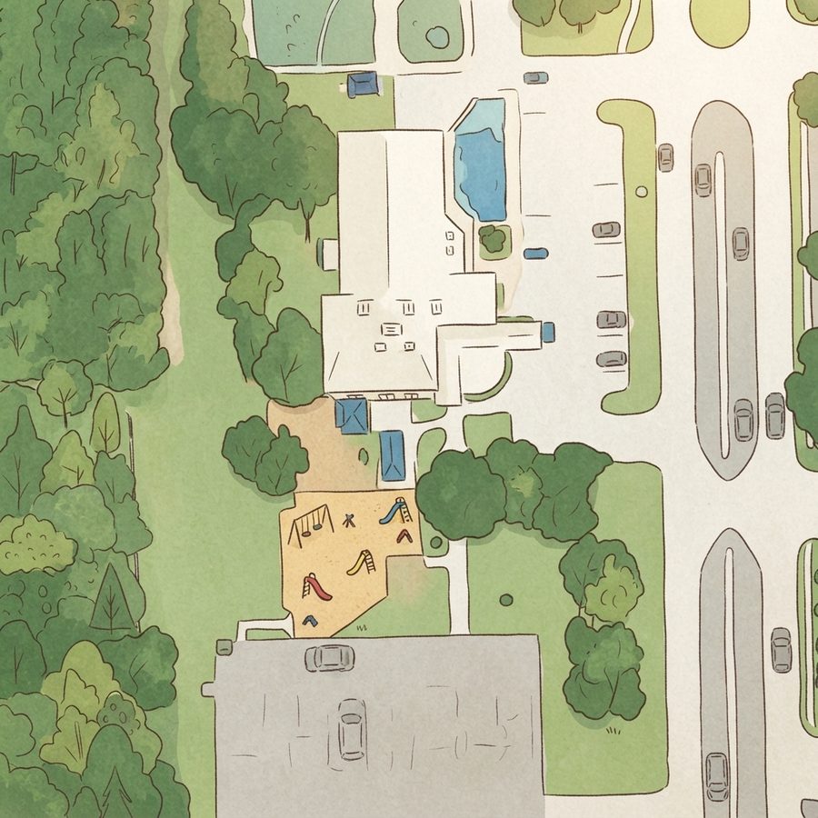 Illustrated map of Multipurpose Center And Park