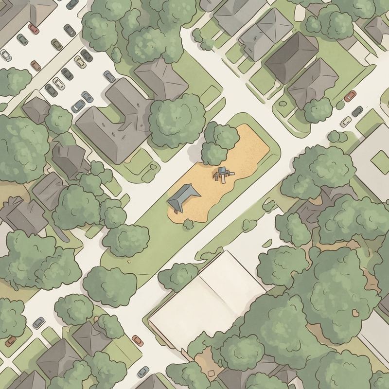 Illustrated map of Munger Park