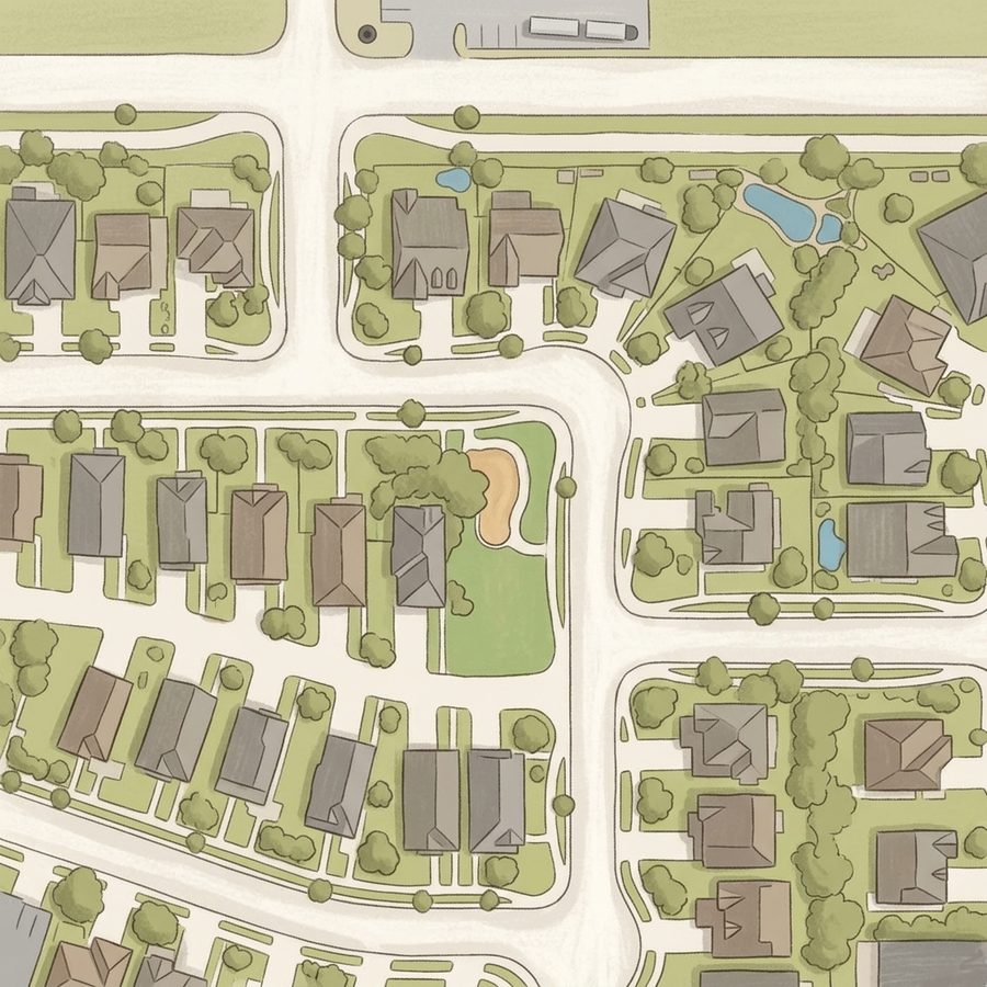 Illustrated map of Murphy Creek Tot Lot (Mississippi Cir)