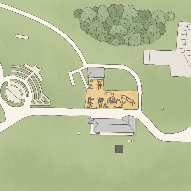 Illustrated map of Murphy Splash Pad