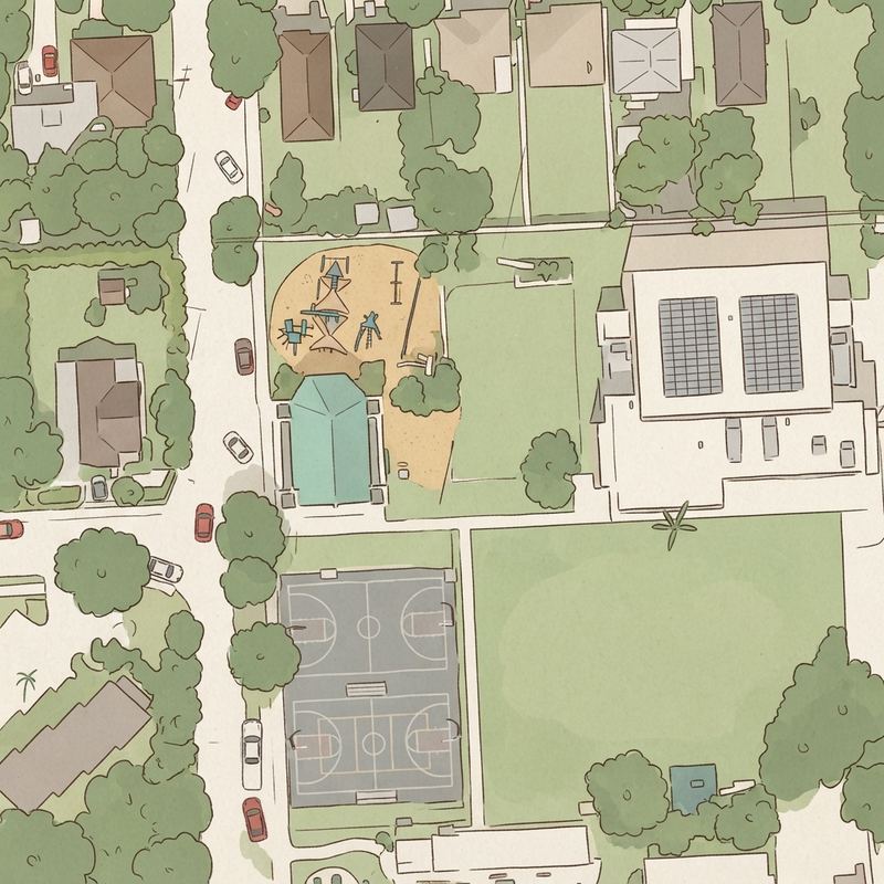 Illustrated map of Murray Park