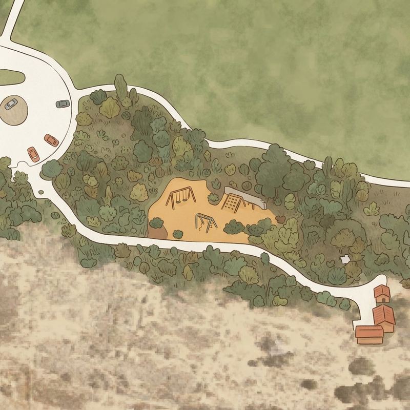 Illustrated map of Murray Ridge Park playground