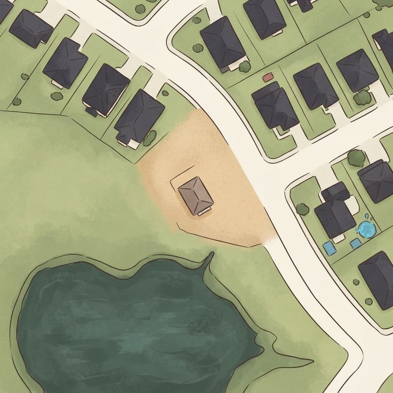 Illustrated map of Mustang Creek Park