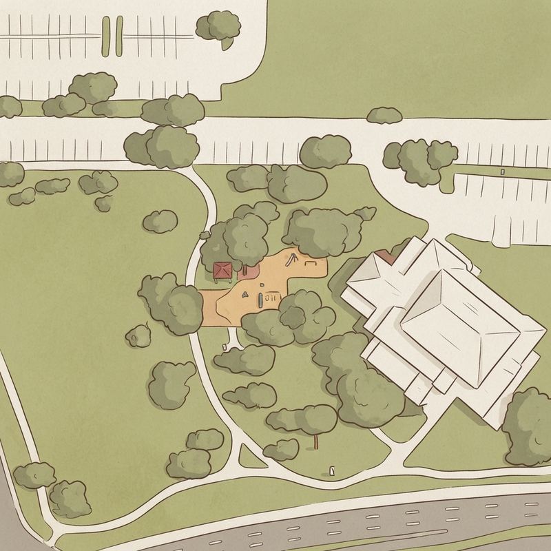 Illustrated map of Mustang Park
