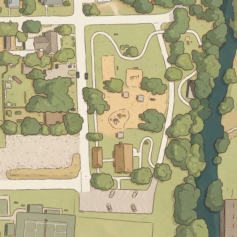 Illustrated map of Mutz Park
