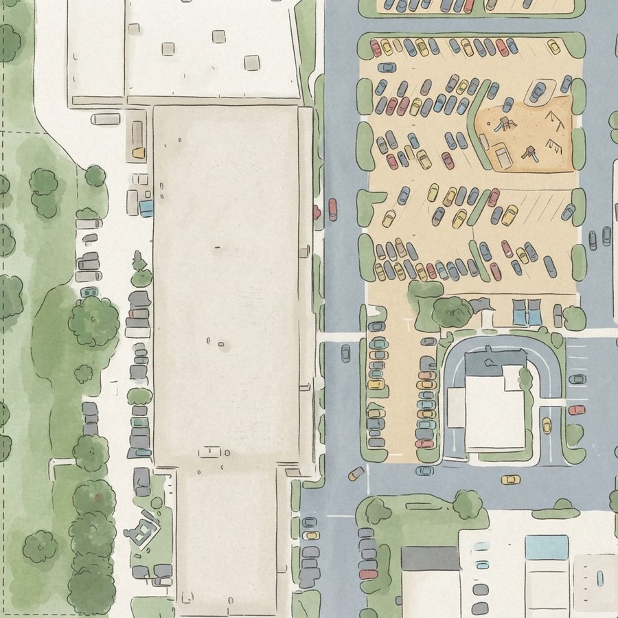 Illustrated map of My Little Town Kids