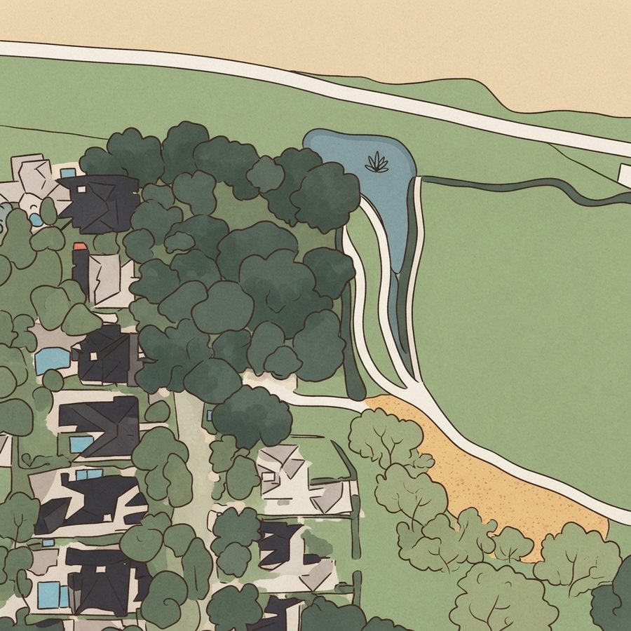 Illustrated map of Nails Creek Playground