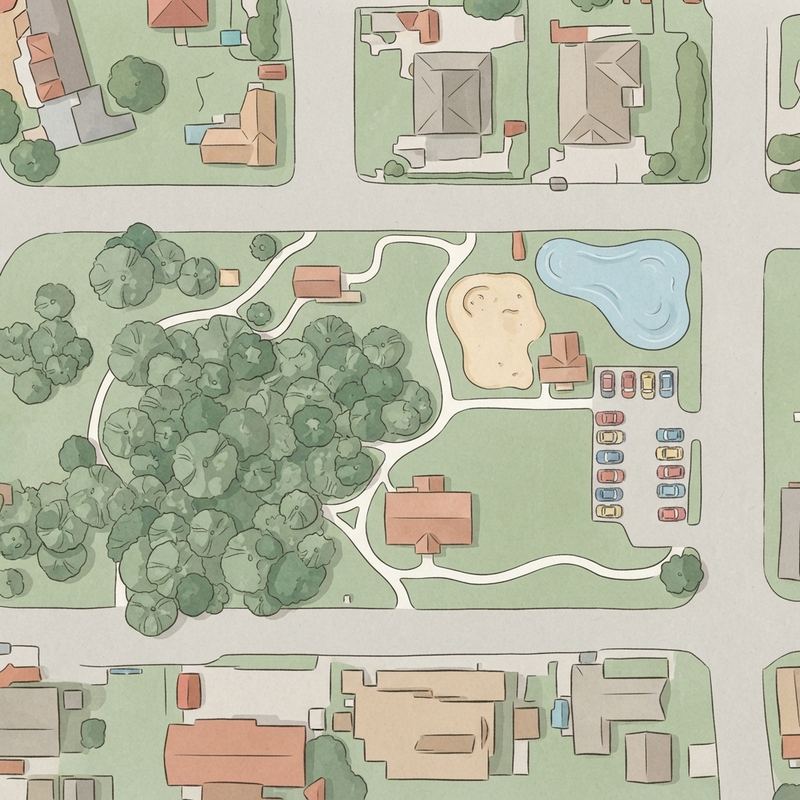 Illustrated map of Nancy Jane County Park