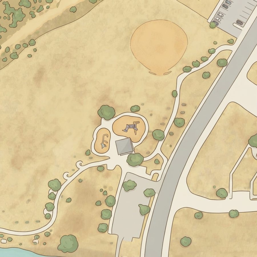 Illustrated map of Nani Falcone Community Park